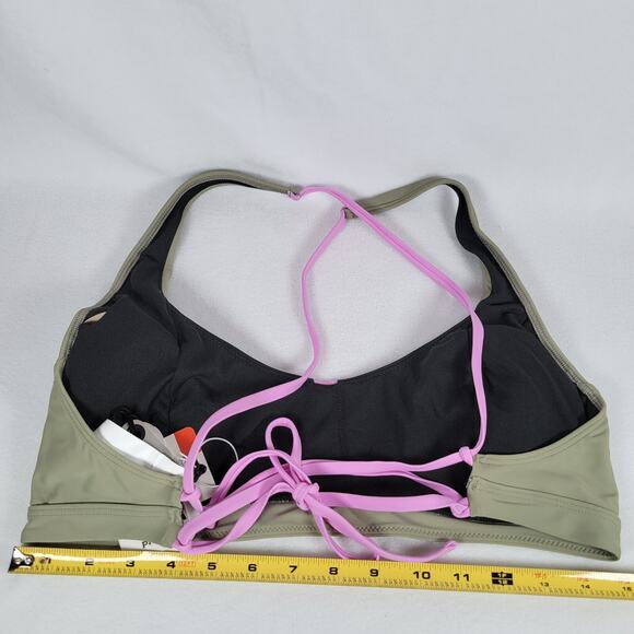 Prana Womens Tulum Adjustable Backless Bikini Swimsuit Top Size Large Green - Picture 6 of 8